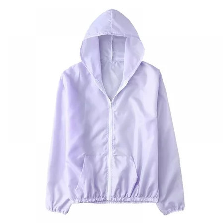 Women s UPF 50+ Sun Protection Lightweight Hooded Jacket Ourdoor Qucik Dry Running Hiking Long Sleeve Shirt | Walmart (US)