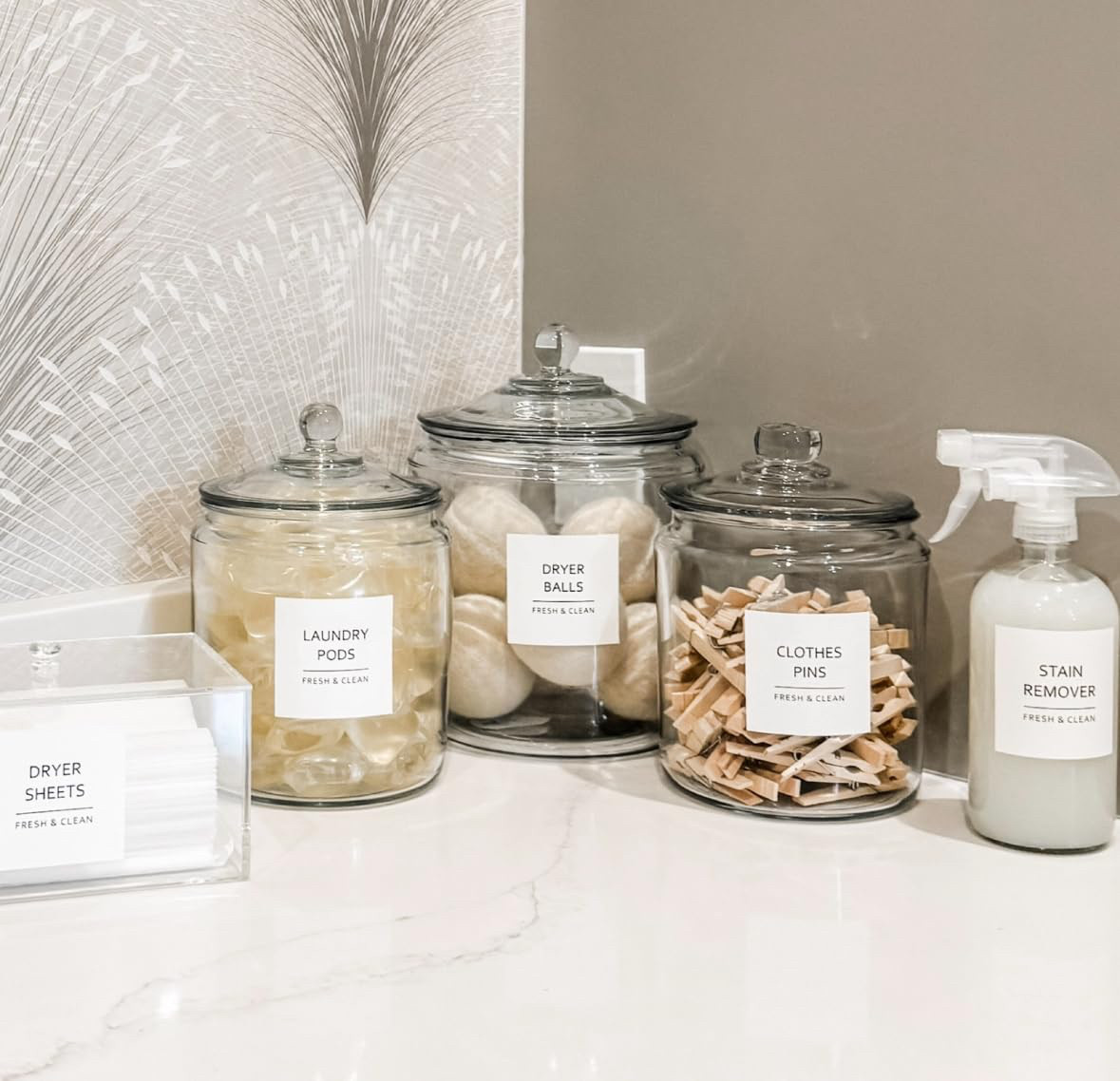 Laundry room organization that's both functional and beautiful!  

 #LTKHome #LTKFindsUnder50