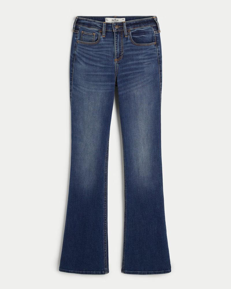 Women's Curvy Mid-Rise Medium Wash Boot Jeans | Women's | HollisterCo.com | Hollister (US)