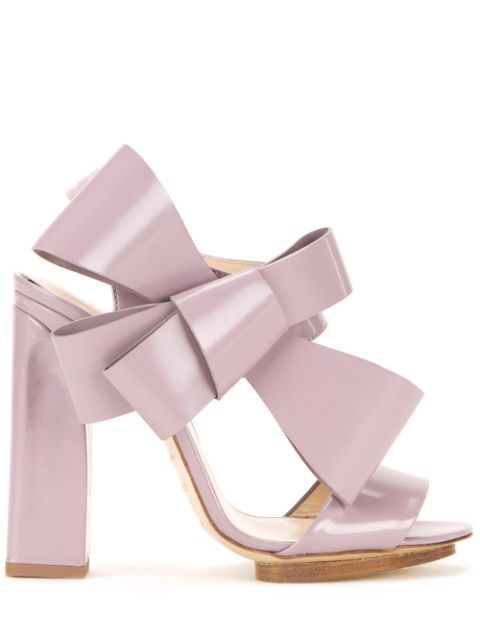 oversized bow sandals | Farfetch (US)