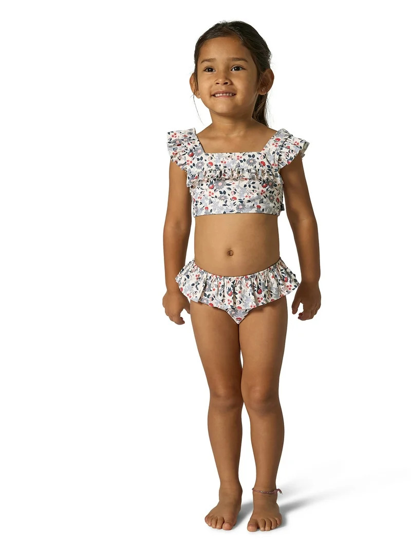 Modern Moments by Gerber Toddler Girl Swimsuit with Ruffles, Sizes 12M - 5T | Walmart (US)
