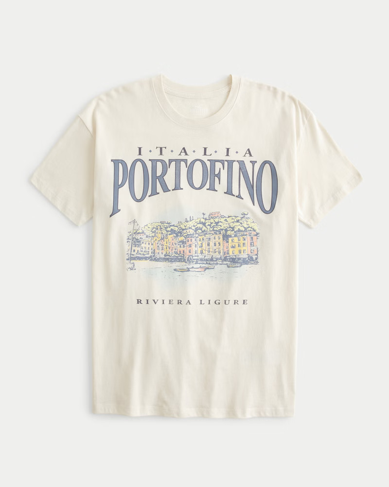 Oversized Portofino Italia Graphic Tee | Hollister (US)