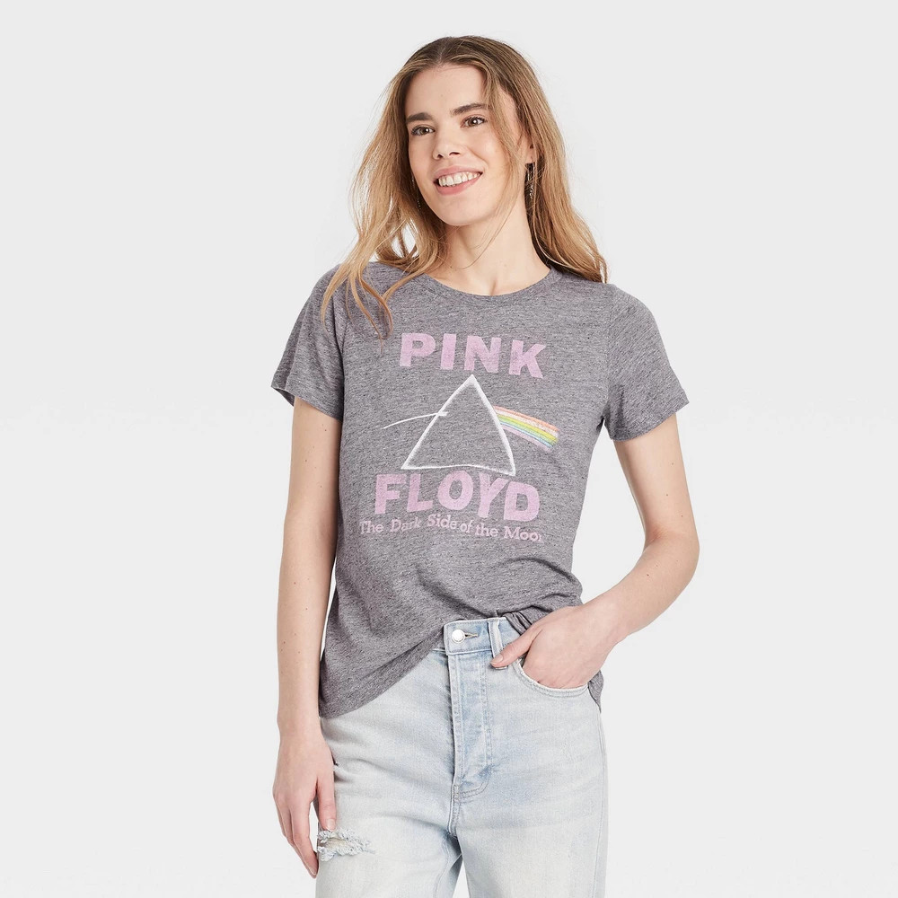 Women's Pink Floyd Dark Side of the Moon Short Sleeve Graphic T-Shirt - Gray XXL | Target