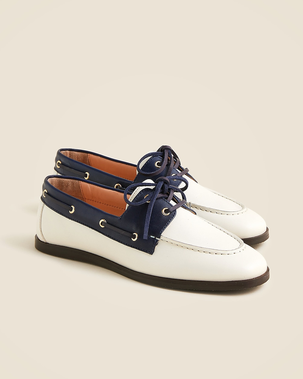 Boat shoes in leather | J. Crew US