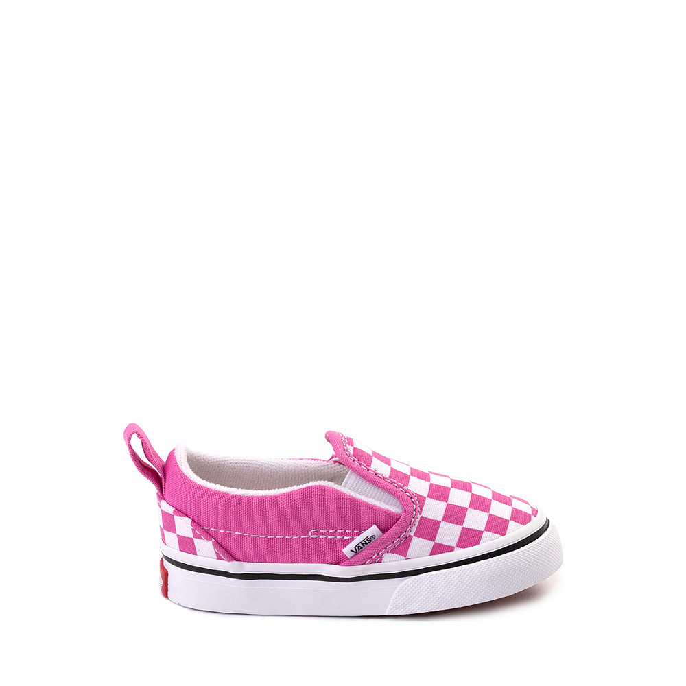 Vans Slip-On V Checkerboard Skate Shoe - Baby / Toddler - Fiji Flower | Journeys