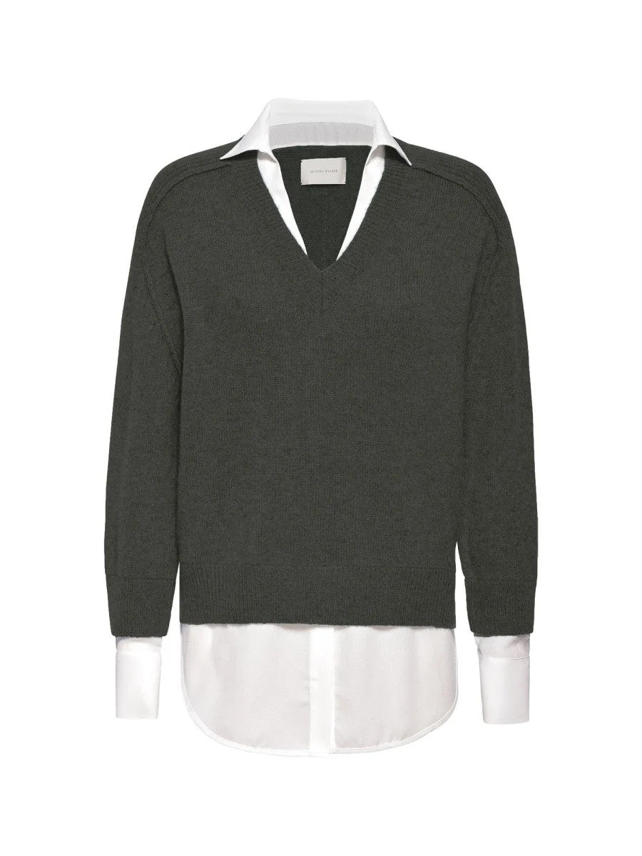 Women's Looker Layered V-Neck in Hunter | Brochu Walker | Brochu Walker