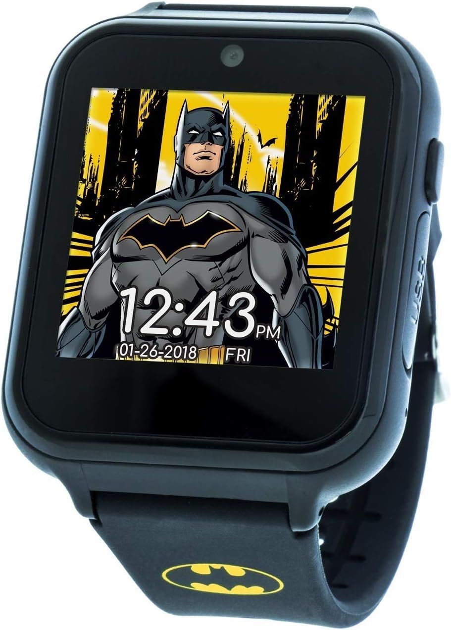Accutime Kids DC Comics Batman Black Educational Learning Touchscreen Smart Watch Toy for Boys, G... | Amazon (US)