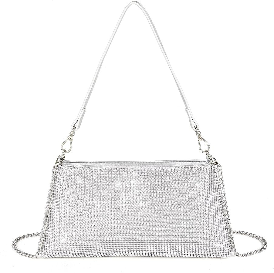Valleycomfy Bling Evening Clutch Bag for Women Lady Girl Bride Rhinestone Purse For Prom Cocktail... | Amazon (US)