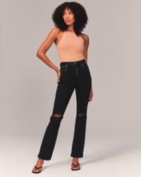 Women's Ultra High Rise Ankle Straight Jean | Women's Bottoms | Abercrombie.com | Abercrombie & Fitch (US)