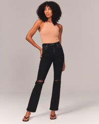 Women's Ultra High Rise Ankle Straight Jean | Women's Bottoms | Abercrombie.com | Abercrombie & Fitch (UK)