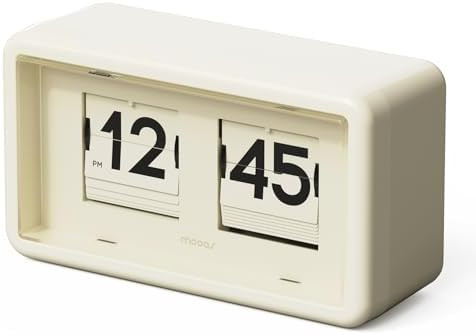 mooas Newtro Flip Desk Clock, Retro Design Auto Flip Clock, Automatic Turning Vintage Flip, Batte... | Amazon (US)