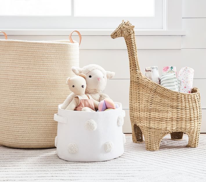 Giraffe Shaped Wicker Basket | Pottery Barn Kids | Pottery Barn Kids
