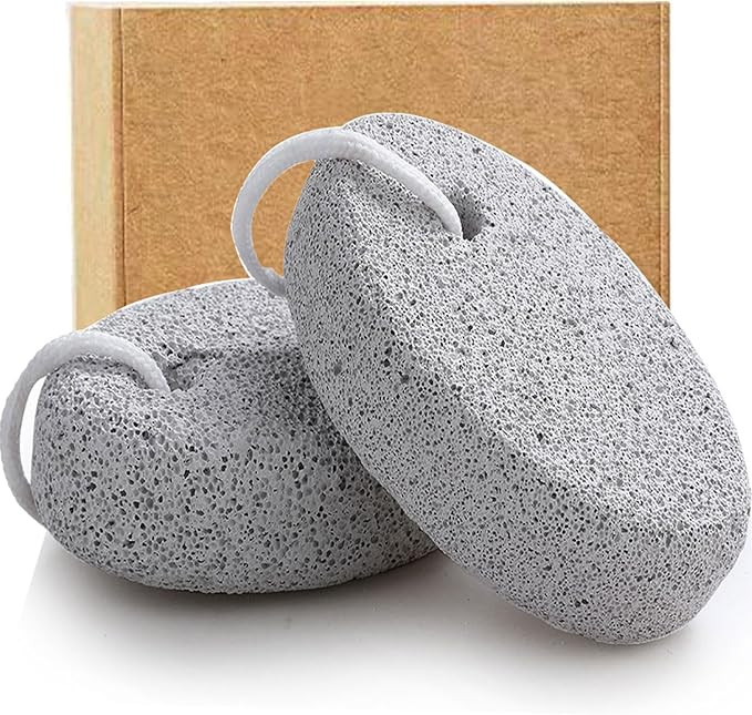 Natural Foot Pumice Stone for Feet, Borogo 2-Pack Lava Pedicure Tools Hard Skin Callus Remover fo... | Amazon (US)