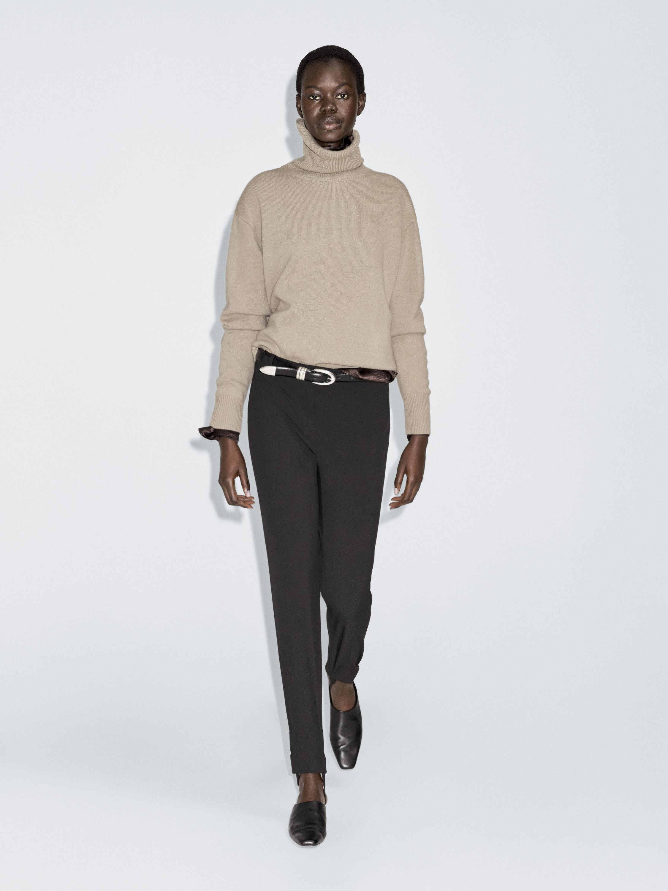 Wool blend high neck sweater | Massimo Dutti UK