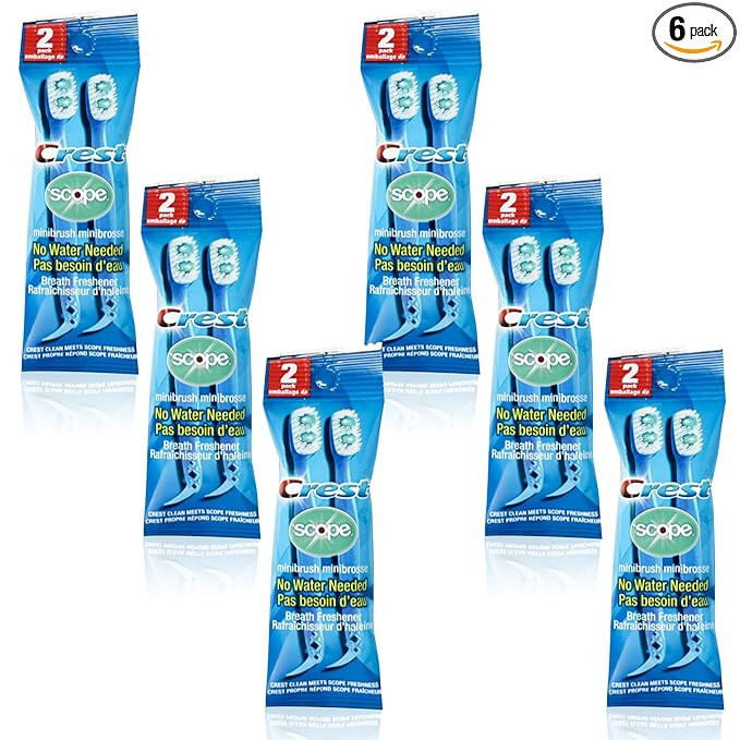 Crest Scope | Mini Brushes-Disposable Toothbrushes with Toothpaste and Pick for Work or Travel (1... | Amazon (US)