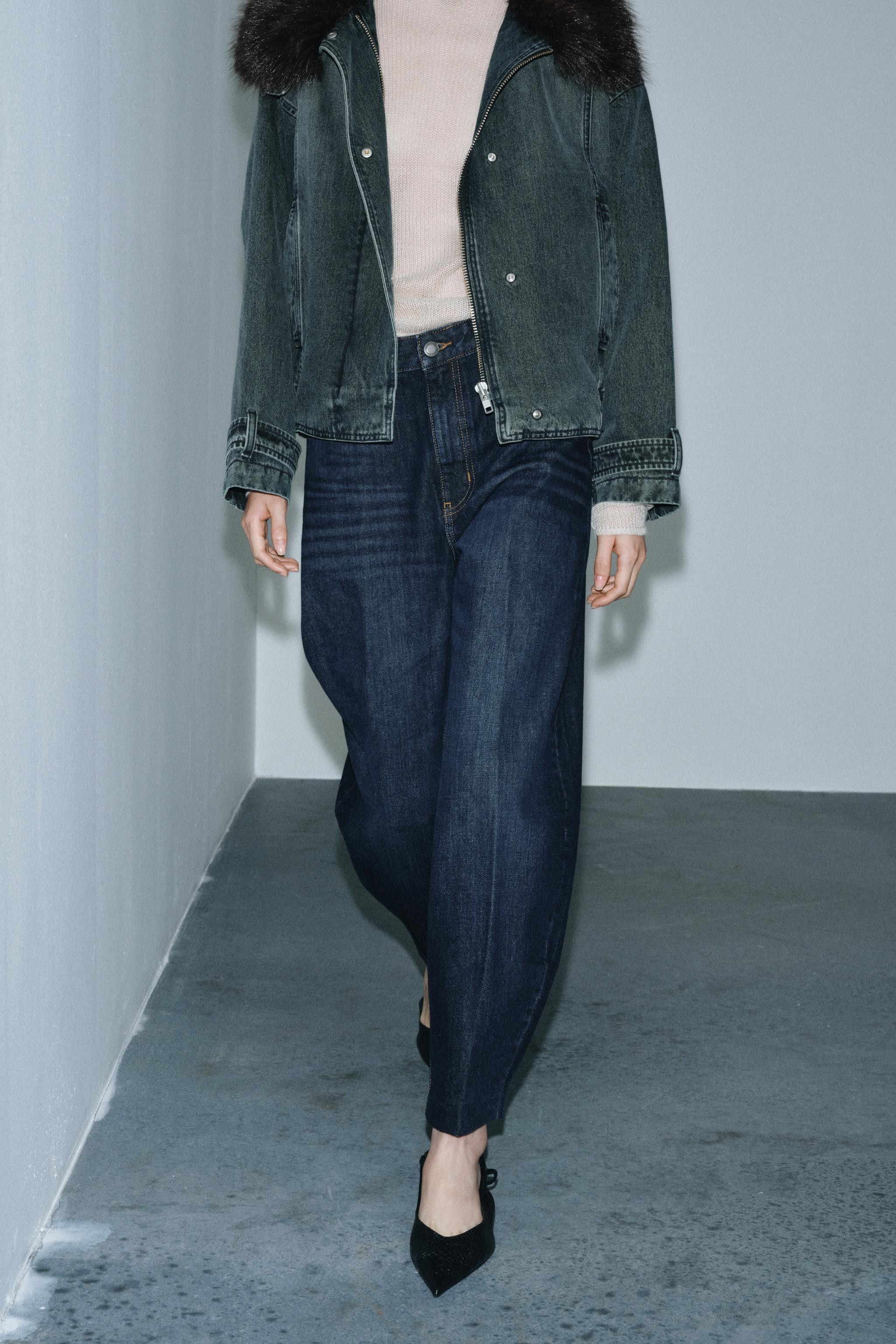 ZW COLLECTION HIGH-WAIST BARREL JEANS | Zara US