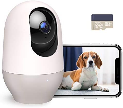 Nooie Dog Camera with SD Card, 360-degree Full HD WiFi Pet Monitoring Camera, Security Camera with M | Amazon (US)