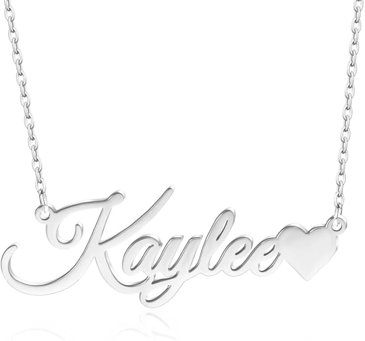 TinyName Custom Name Necklace Personalized 18K Gold Plated Nameplate Customized Jewelry Gift for ... | Amazon (US)