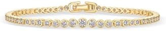 PAVOI 14K Gold Plated Tennis Bracelets for Women - Bezel Set Cubic Zirconia Bracelet - Simulated ... | Amazon (US)