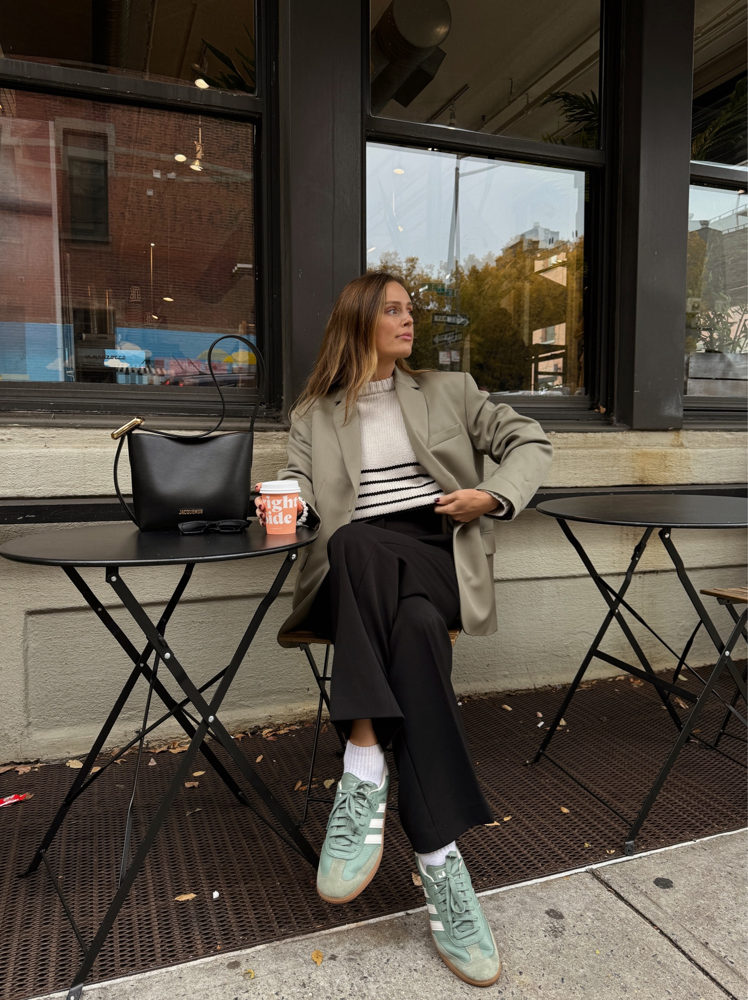 Green tone outfit for fall 🍂