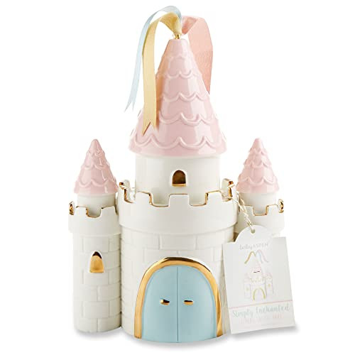 Baby Aspen Princess Castle Piggy Bank for Girls - Ceramic Kids Piggy Bank for Girls, Baby Gift, Nursery Decor, Princess Room Decor, Baby Girl Nursery Decor, Toddler Girl Room Decor | Amazon (US)