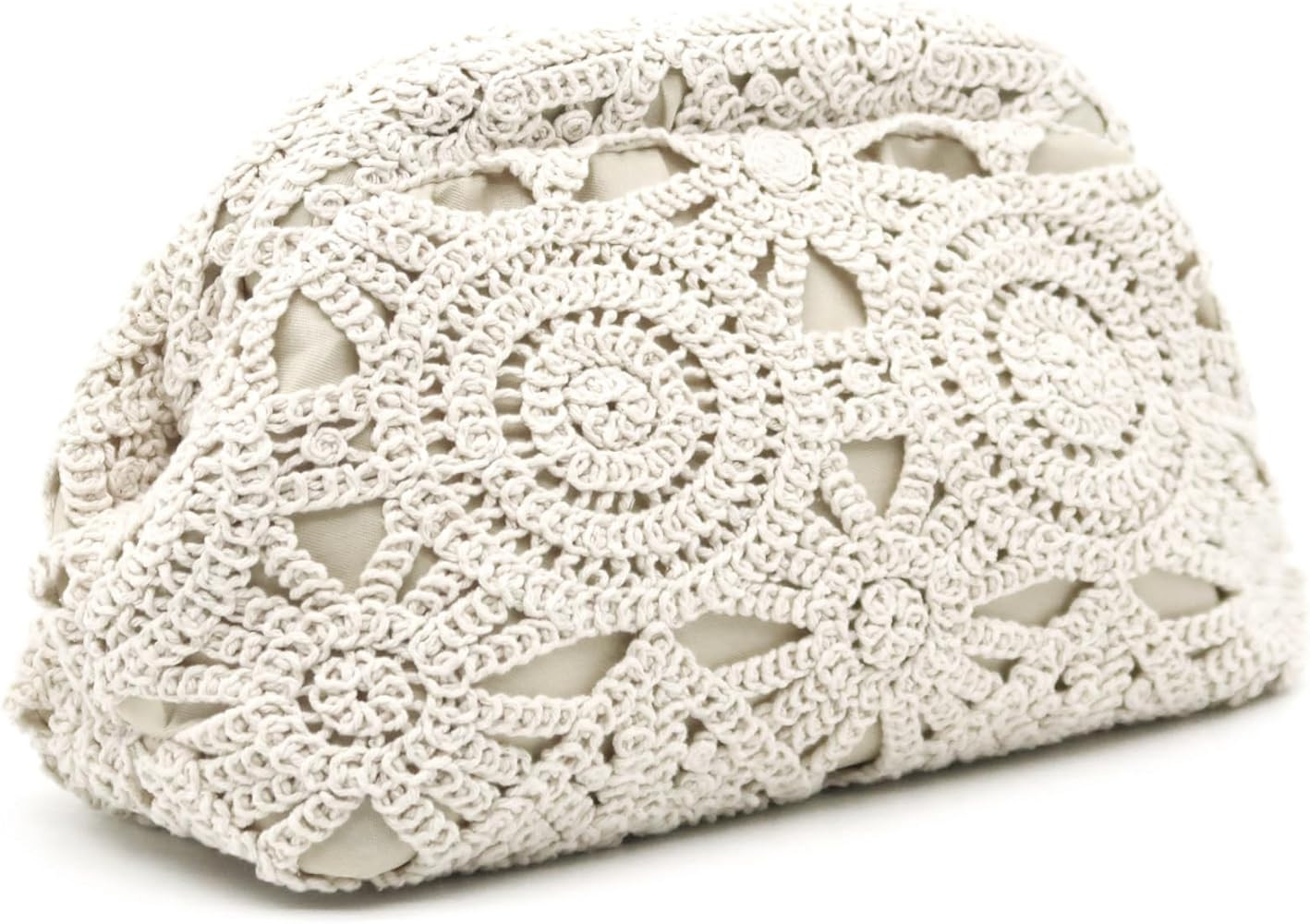 Summer Clutch Purses for Women Cloud Dumpling Pouch Woven Clutch Crochet Beach Bag Evening Handba... | Amazon (US)