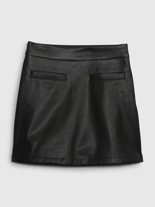 Kids Vegan Leather Mini Skirt | Gap (US)