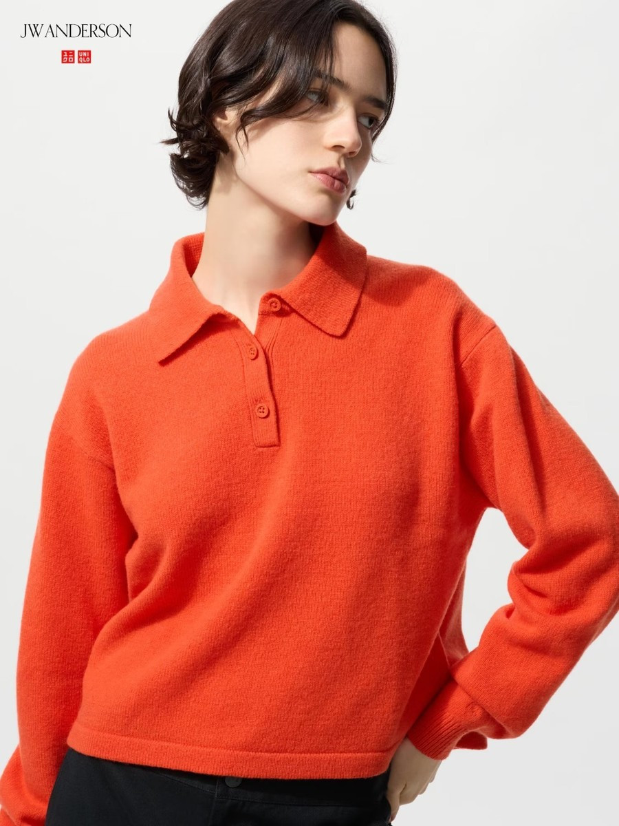 UNIQLO JW ANDERSON 2025 AW Collared Lambswool Polo Sweater Women 479896 481543 | eBay US