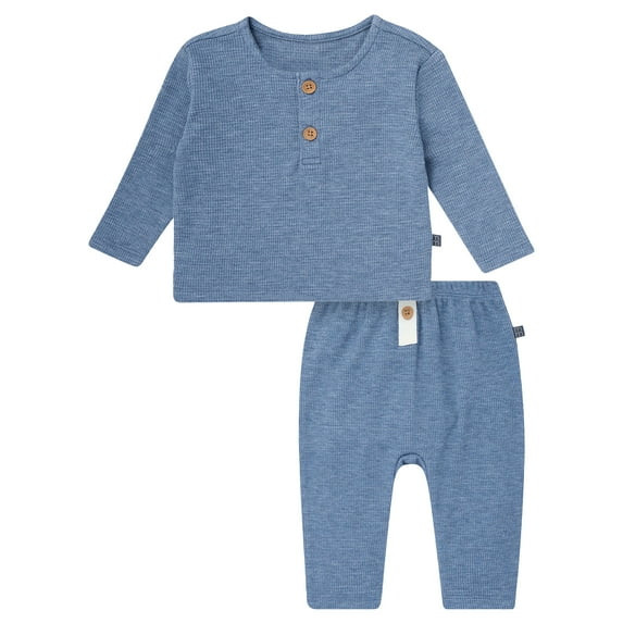 Modern Moments by Gerber Baby Boy Hacci Brushed Hacci Outfit Set, Sizes 0/3 Months - 24 Months | Walmart (US)