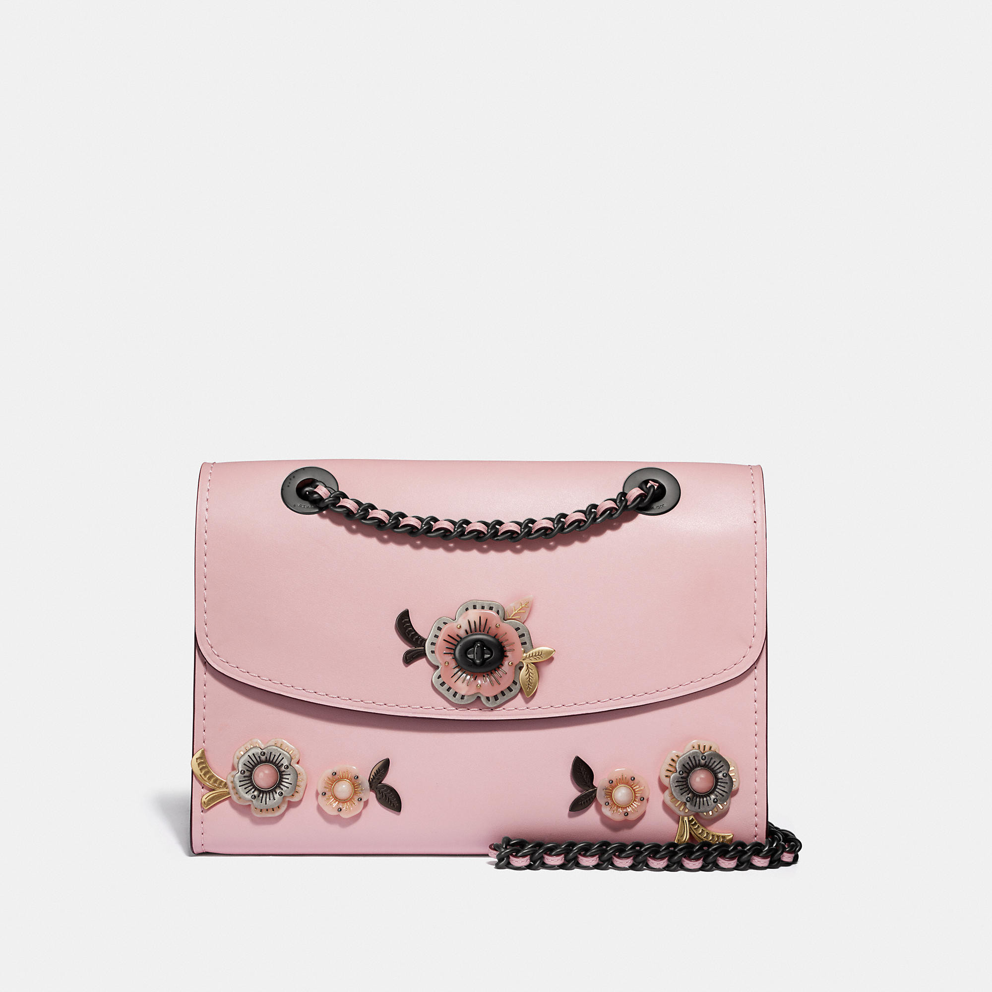 Coach Parker Shoulder Bag With Allover Tea Rose Stones | Coach (US)