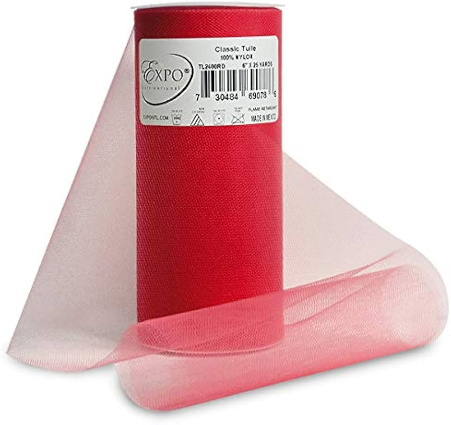 Expo International Premium Matte Tulle, Roll/Spool of 6 Inches X 25 Yards, Nylon-Made Tulle Fabri... | Amazon (US)