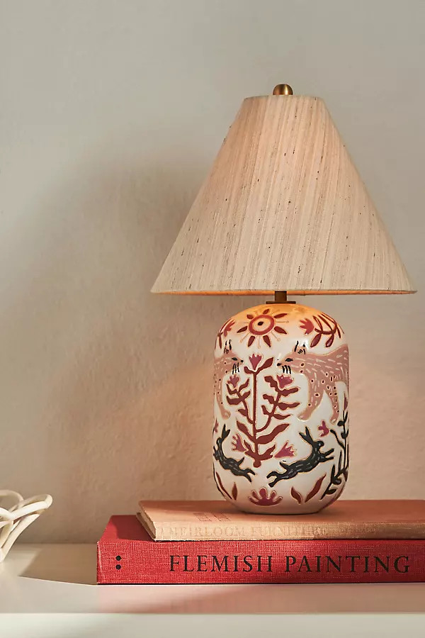 Kaia Wax Resist Ceramic Table Lamp | Anthropologie (US)