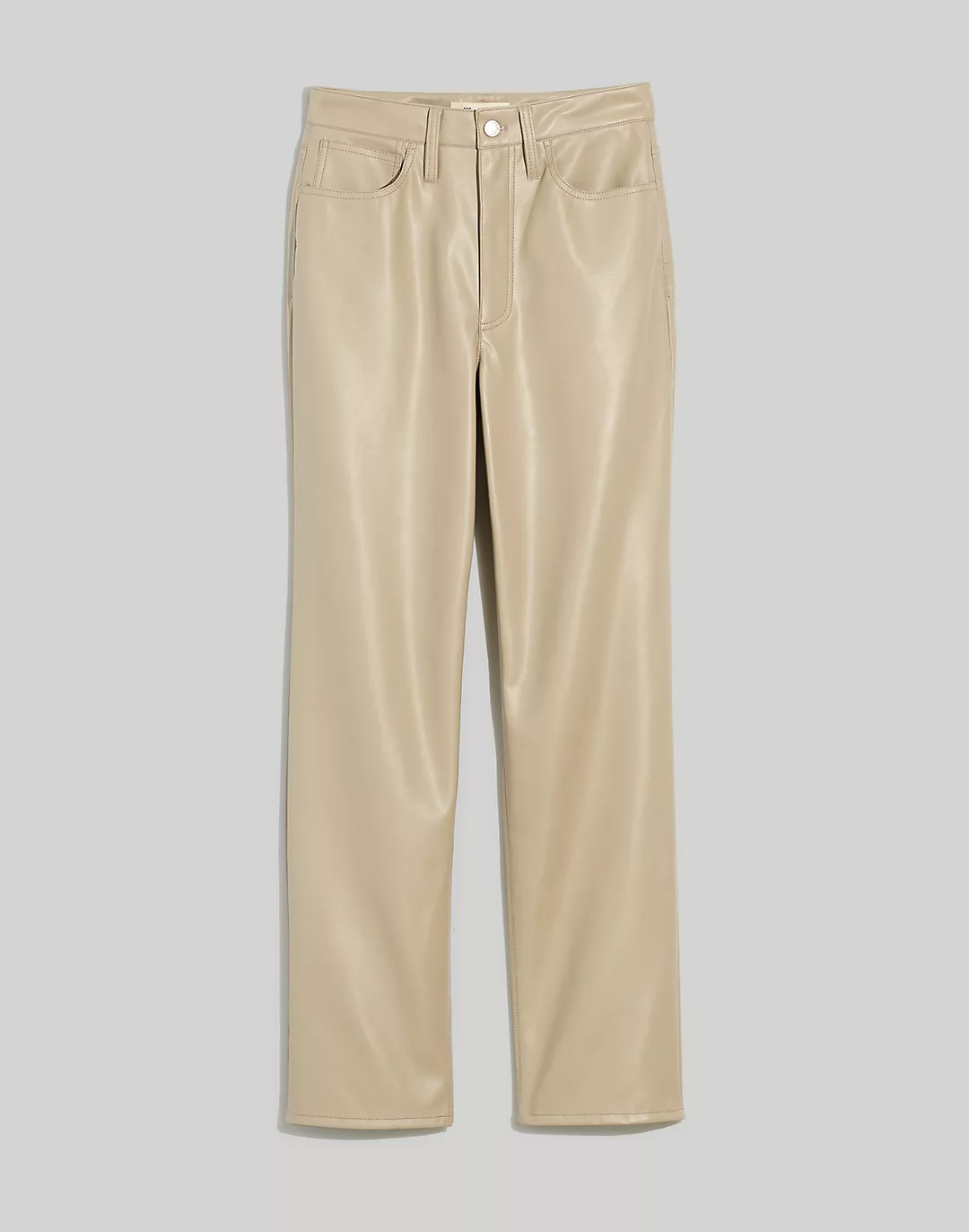 The Perfect Vintage Straight Jean: Faux Leather Edition | Madewell