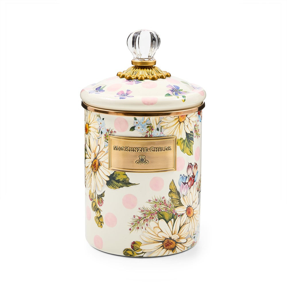 Wildflowers Pink Medium Canister | MacKenzie-Childs