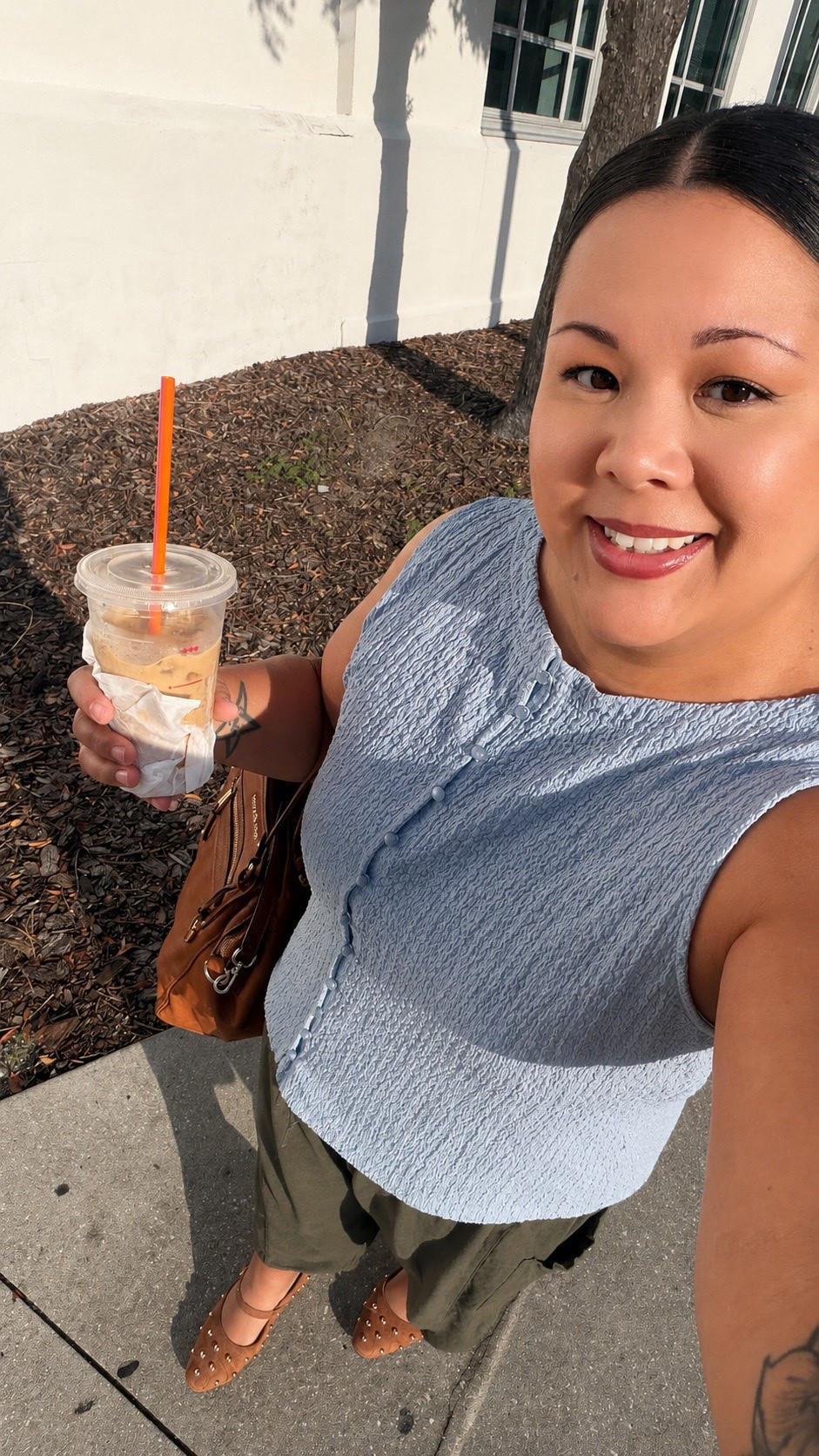 Top is from TJMaxx but can’t find it online. I’ve linked similar.
The pants are my absolute favorite oversized drawstring linen pants. They hide an apron belly and are so flattering. Size down! The leg is super wide and almost barrel cut. Cropped ankle length.
Gold studded flats are from Target last year.

#LTKootd #LTKMidsize #LTKPlusSize