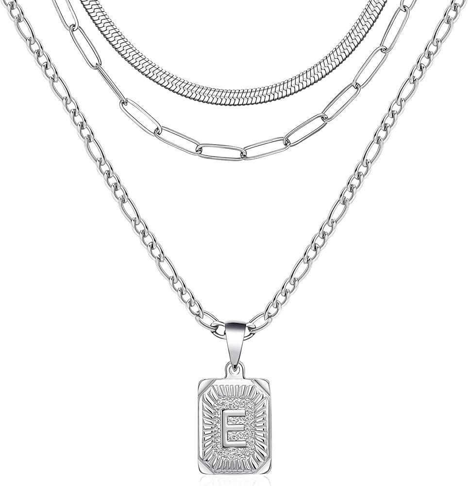 Memgift Gold Layered Necklace Set 3 PCS for Women Girls Dainty Trendy Paperclip Snake Choker Gold... | Amazon (US)