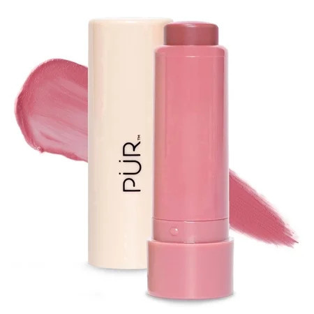 PÜR Minerals Silky Tint Creamy Multitasking Makeup Stick with Peptides - Lip and Cheek, Sparkling Rosé | Walmart (US)