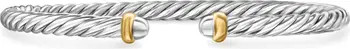 David Yurman Cable Flex Bracelet in Sterling Silver with 14K Yellow Gold, 4mm | Nordstrom | Nordstrom