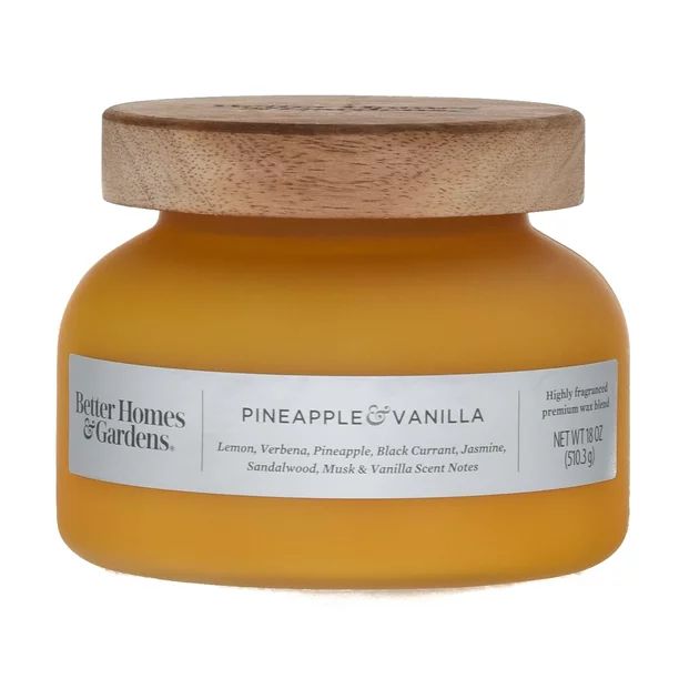 Better Homes & Gardens Pineapple & Vanilla 18oz Scented 2-wick Candle | Walmart (US)