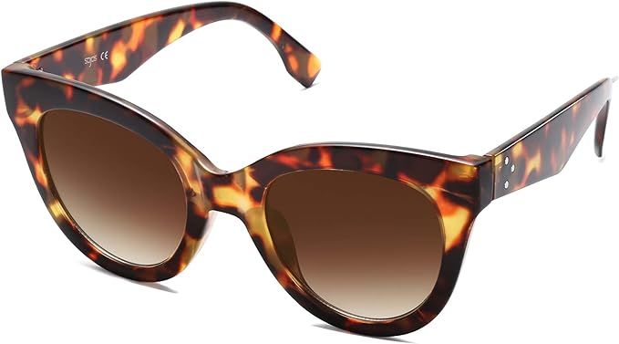 SOJOS Retro Vintage Oversized Cateye Women Sunglasses Designer Shades HOLIDAY SJ2074 | Amazon (US)