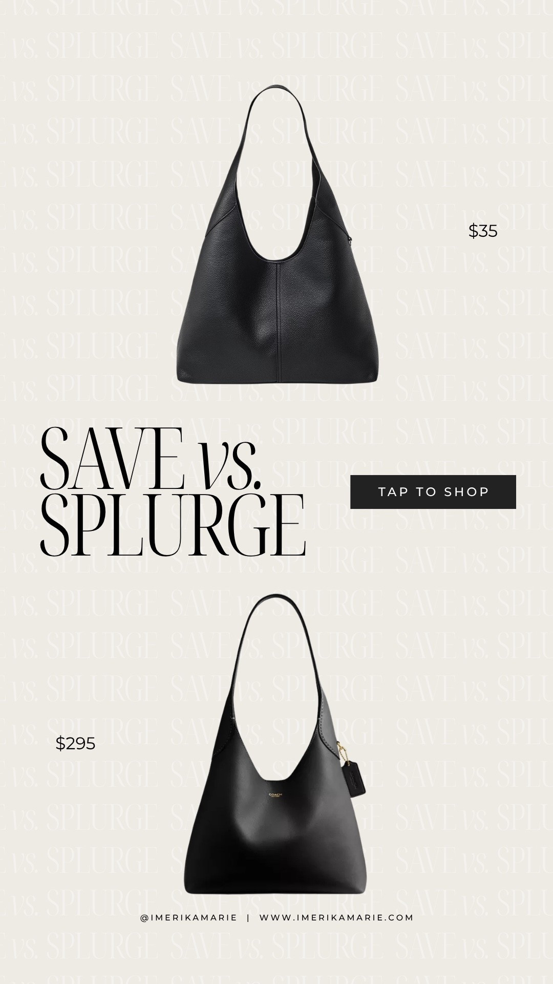Save vs. Splurge: Designer Bags

Target Oversized Slouchy Shoulder Bag - Universal Thread in Black

Okay, now we’re getting to the actual affordable bags. This one from Target gives the same vibes as the Coach Brooklyn Bag but only $35! It is also available in white faux leather and tan faux suede.

#LTKSaleAlert