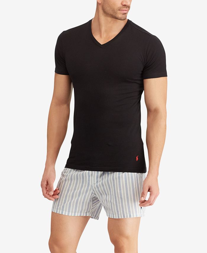 Polo Ralph Lauren Men's 3-Pk. Slim Fit Classic V-Neck Undershirts & Reviews - Underwear & Socks -... | Macys (US)