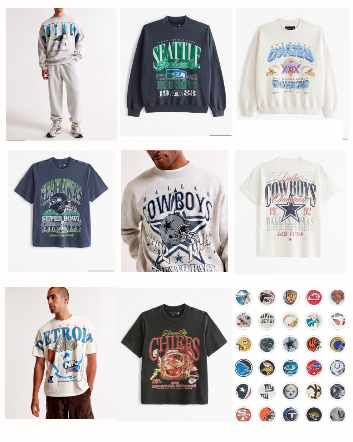 Vintage NFL sweatshirts/tees - click through the link to see all the teams! 

#LTKMens