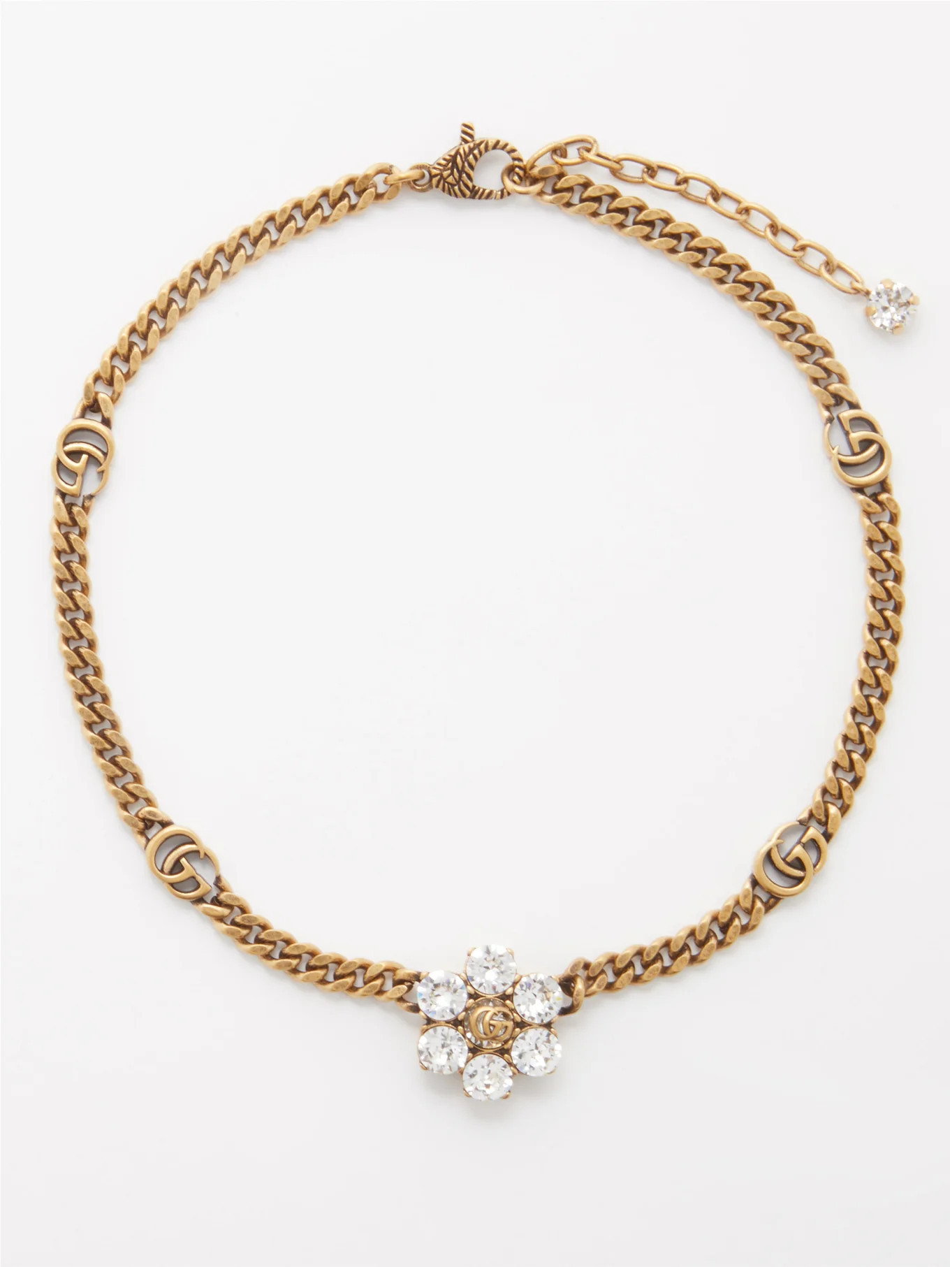 GG-link crystal-embellished chain choker | Gucci | Matches (US)