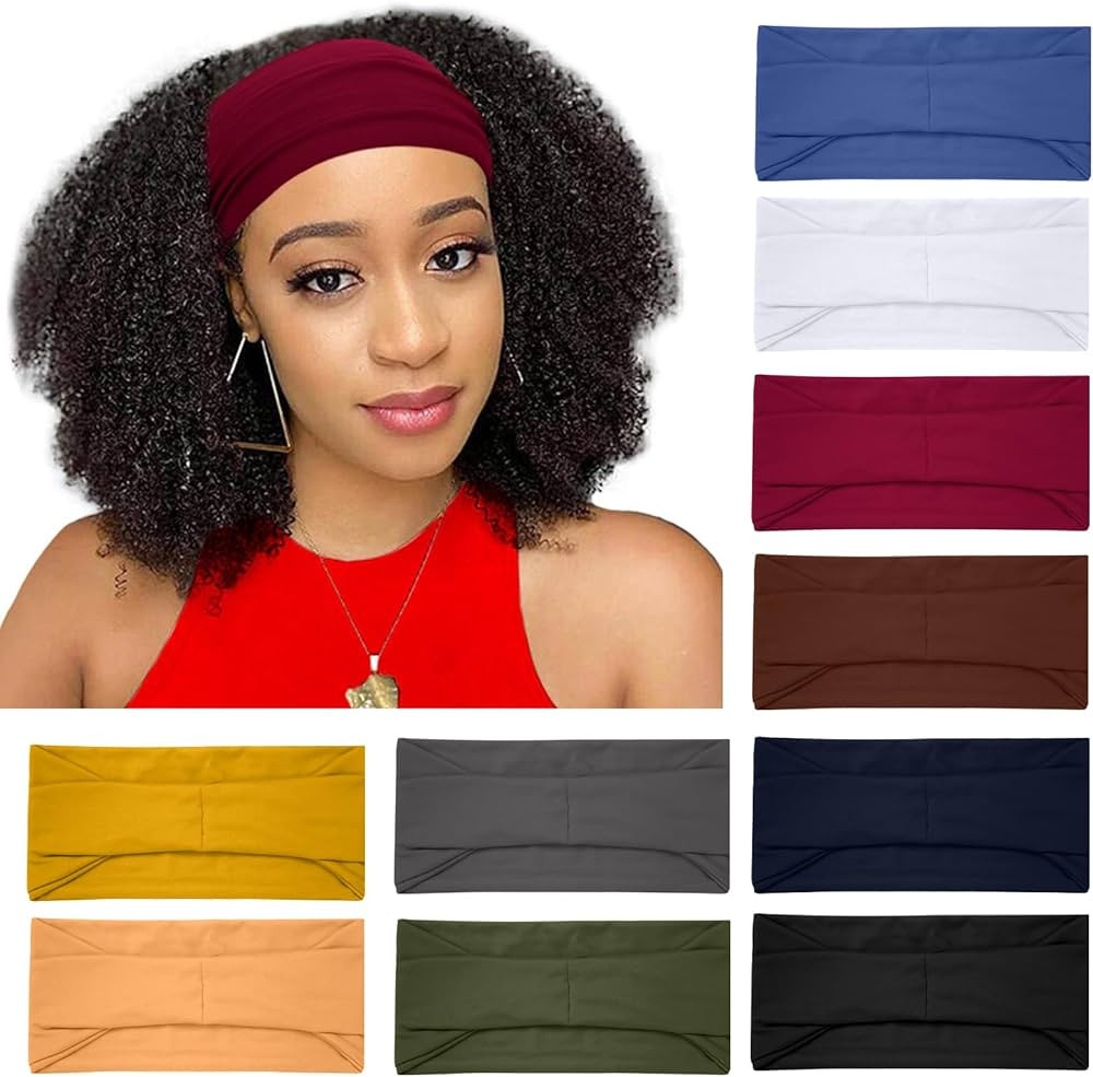 RITOPER 10 Pack Wide Headbands for Women Girls, Workout Yoga Running Womens Headbands Boho Hair B... | Amazon (US)