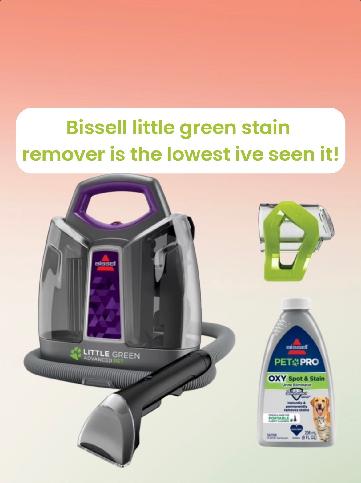 I’ve never seen the Bissell little green stain remover at this price! 🏃🏼‍♀️ 

#LTKCyberWeek #LTKHome #LTKSaleAlert