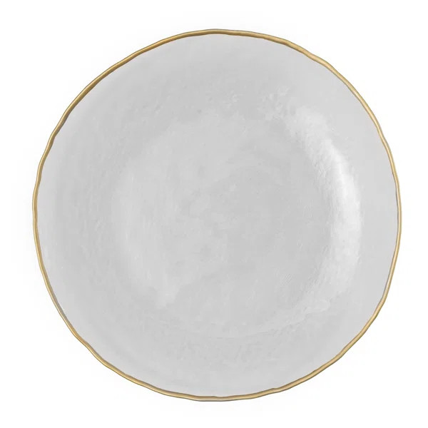 Set Of 4 Dinner Plates With Gold Rim | Wayfair North America