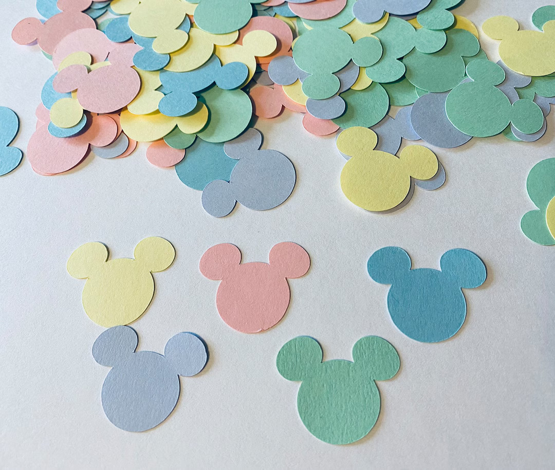 100 Pastel Mickey Mouse Die Cut Punch Cutout Confetti Embellishment Scrapbook - Etsy | Etsy (US)