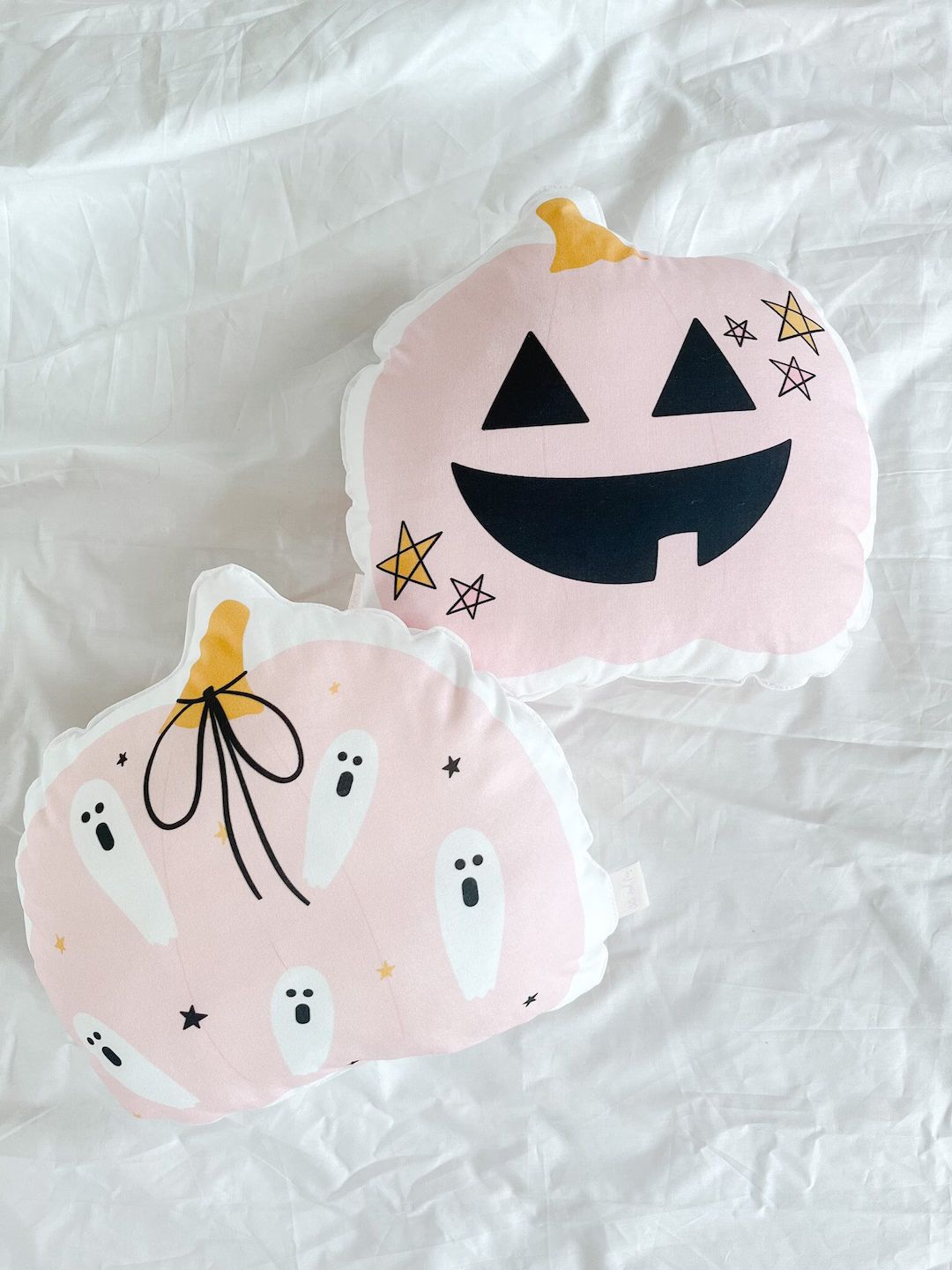 Reversible Pink Pumpkin Pillow Pink Jack O' Lantern - Etsy | Etsy (US)