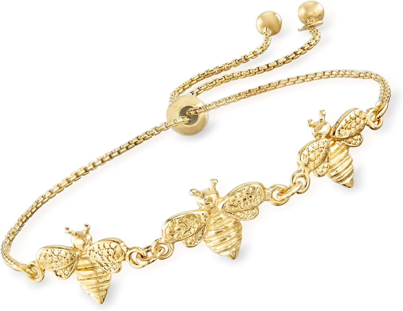 Ross-Simons Italian 18kt Gold Over Sterling Bumblebee Bolo Bracelet | Amazon (US)